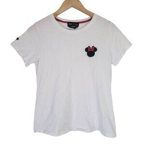 Disney x Kate Spade White Minnie Mouse T-Shirt Womens Size M Cotton Basic Casual